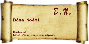 Dósa Noémi névjegykártya